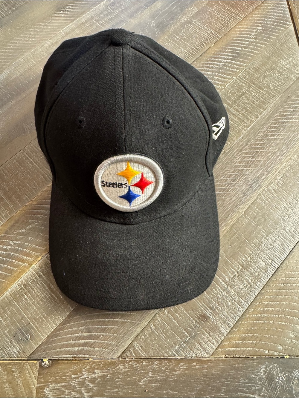 New Era 39THIRTY Steelers NFL Flex Fit Hat Black S/M Cap